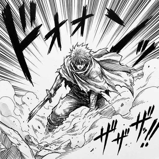 Selected manga comic art style